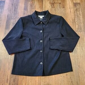 Vintage 1990s Black Long‎ Sleeve Button-up Blazer